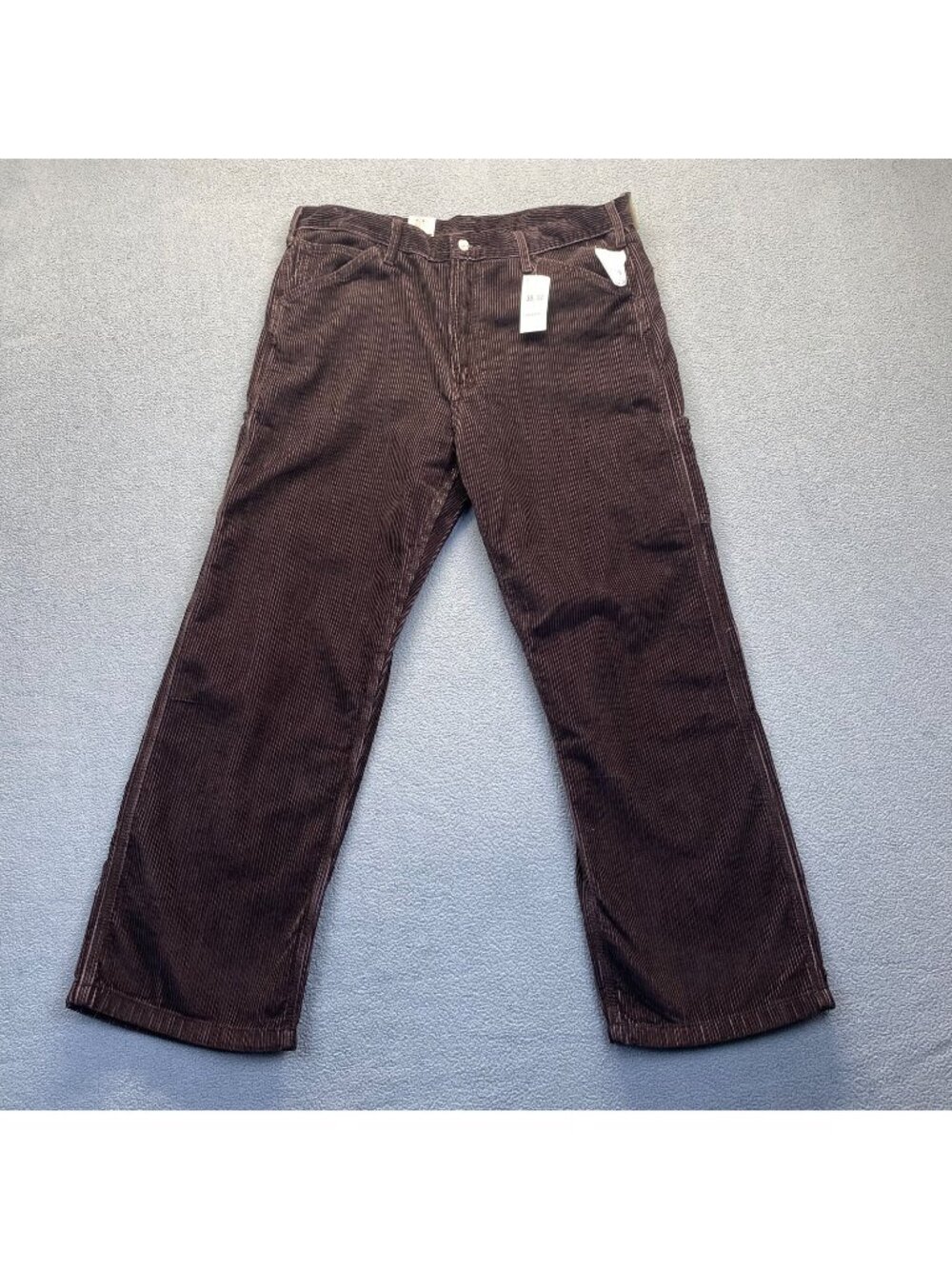Levis 568 Loose Straight Carpenter Pants Brown Corduroy Workwear Size 38x32